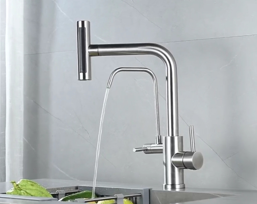Смеситель Zorg серия Steel Hammer SH 091 PVD GRAFIT, вытяжная лейка 4 режима, под фильтр