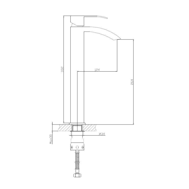 Смеситель для раковины Haiba HB11815, сталь