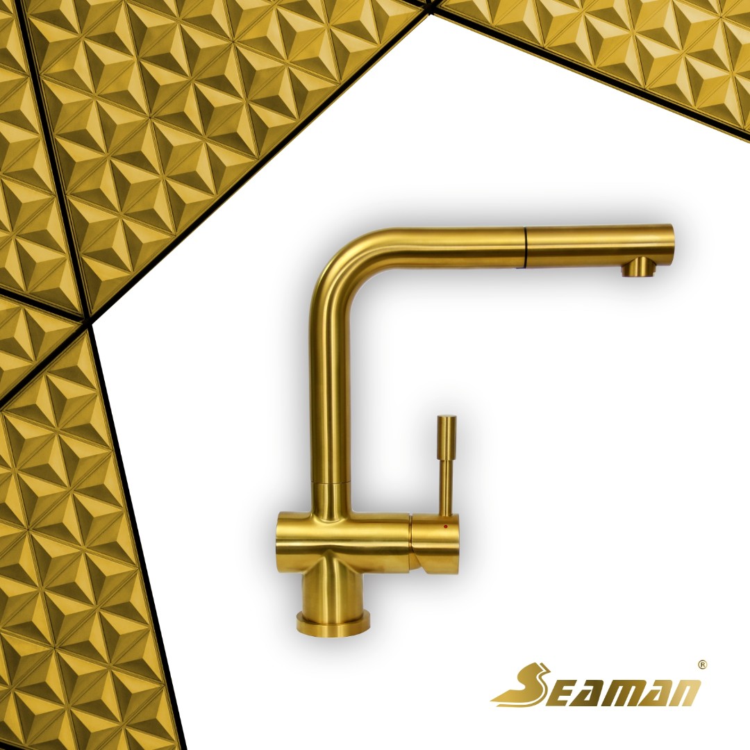Смеситель Seaman Eco Venice SSN-0912P-Gold золото сатин