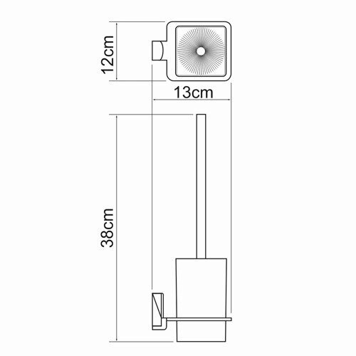 WasserKRAFT Leine K-5027 Щетка для унитаза подвесная