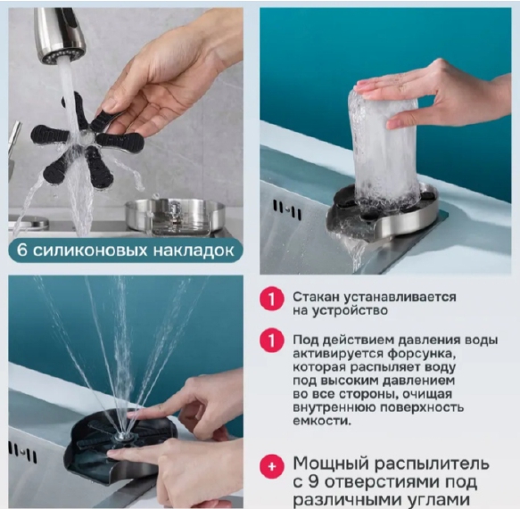 Ринзер ополаскиватель ZorG RS INOX нержавеющая сталь