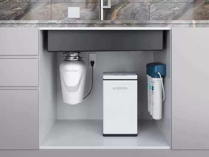 Кухонная мойка Paulmark NEXT-MULTI SINK 58-L UNI, вороненая сталь, выпуск слева, 580х450мм, PM785845-L-GM