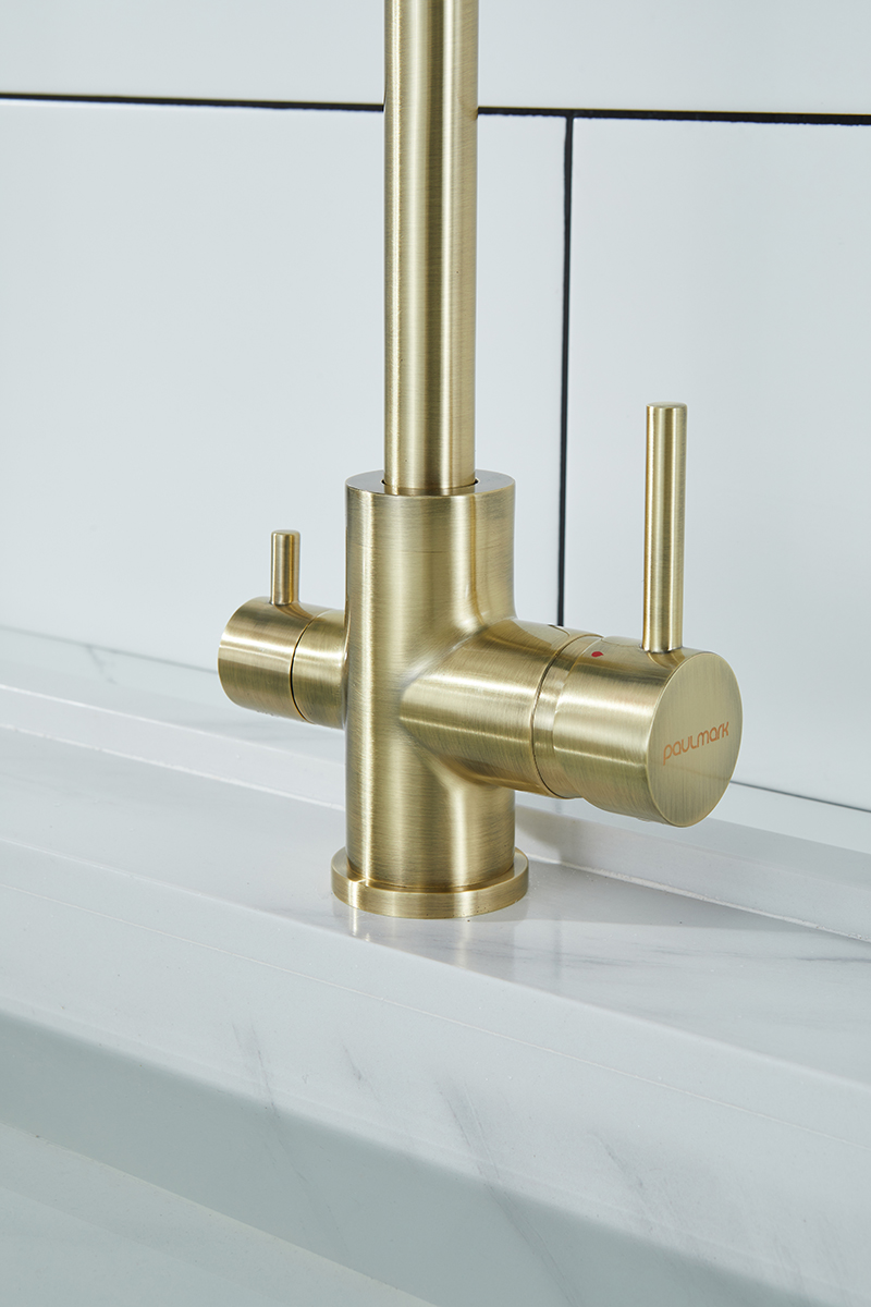 Смеситель для кухни Paulmark ESSEN, бронза, Es213211-BR