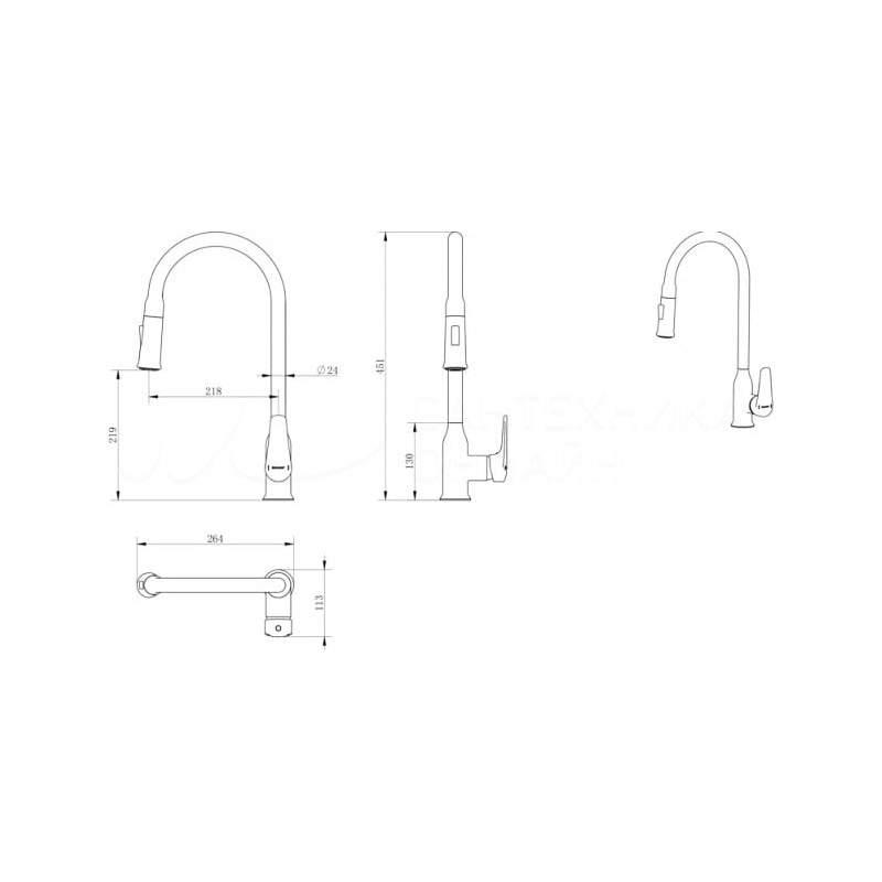 для кухни Haiba HB73816, хром
