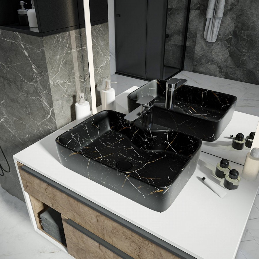 Раковина чаша Maretti UM13NS96-560MR, черный мрамор