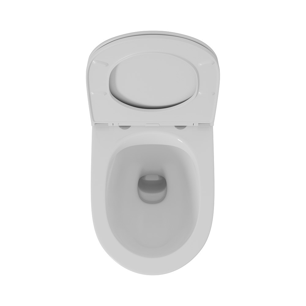 Унитаз подвесной безободковый D&K Matrix DT1396016, белый