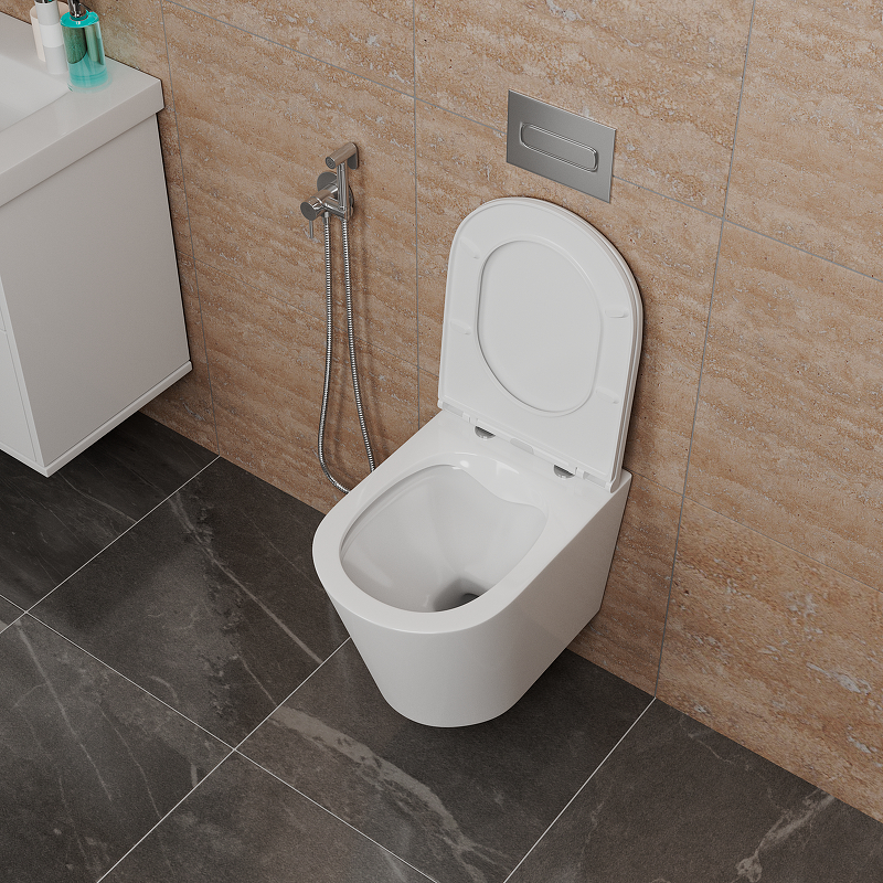 Унитаз подвесной безободковый D&K Venice DT1026016, белый