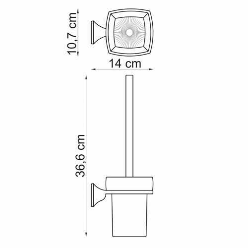 WasserKRAFT Wern K-2527 Щетка для унитаза подвесная