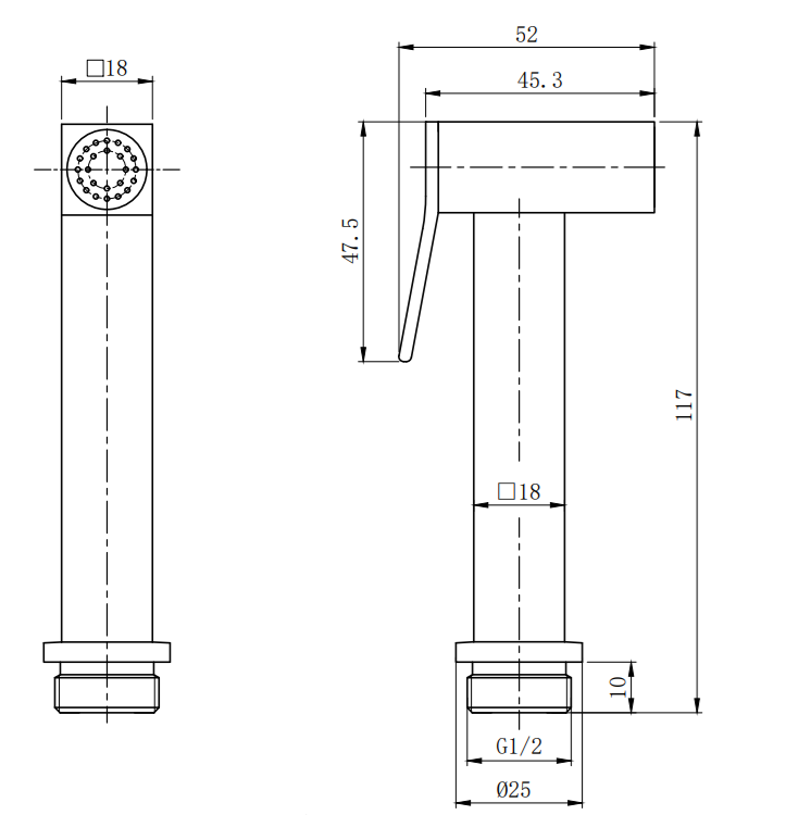 Гигиеническая лейка ALTROBAGNO BS 060213 GM