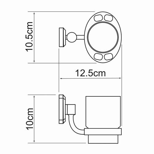 WasserKRAFT Oder K-3028 Подстаканник одинарный