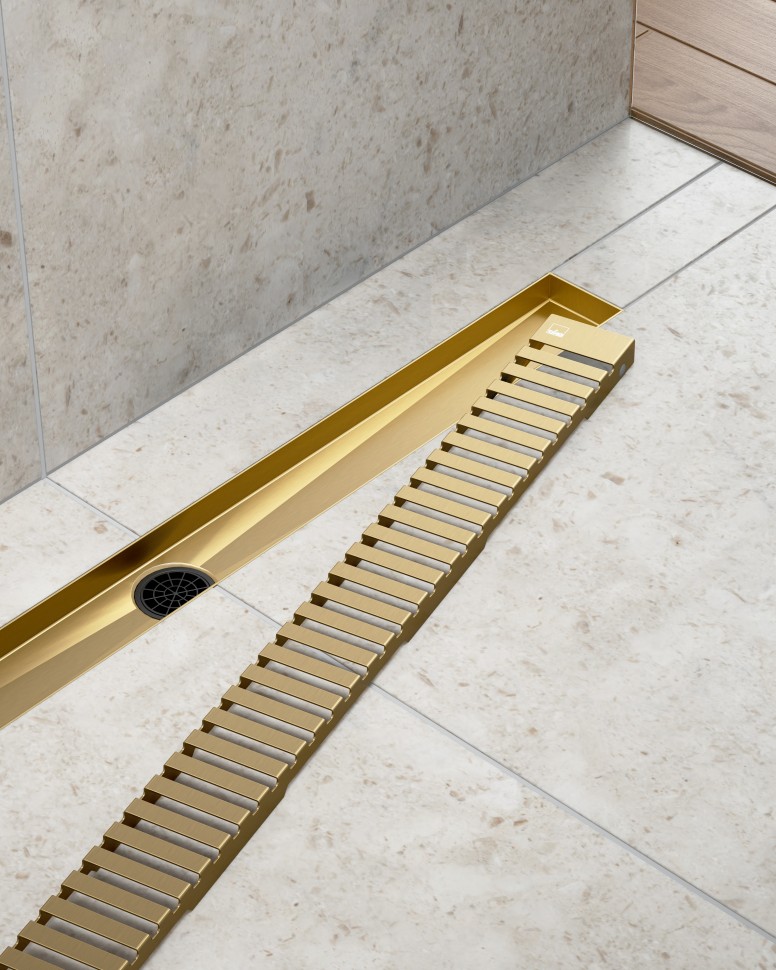 Душевой лоток TIMO Drain System DS230107/17, матовое золото