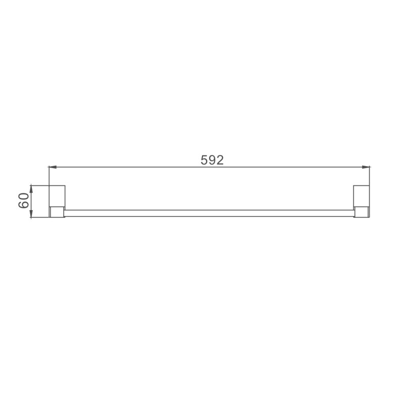 Полотенцедержатель Haiba HB8809, хром