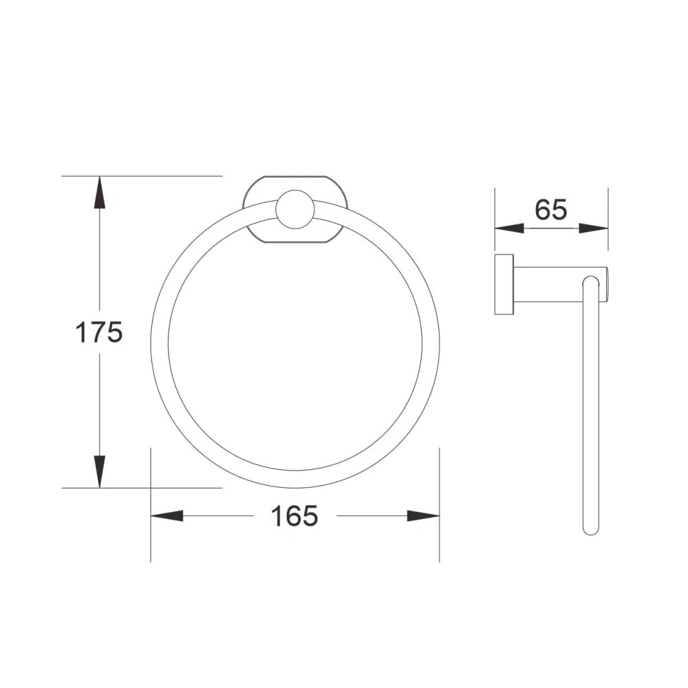 Кольцо для полотенец BELZ B90104, черный