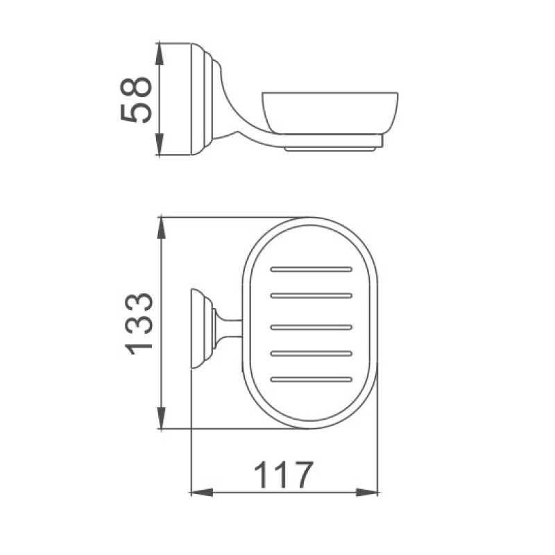 Мыльница Haiba HB1502, хром