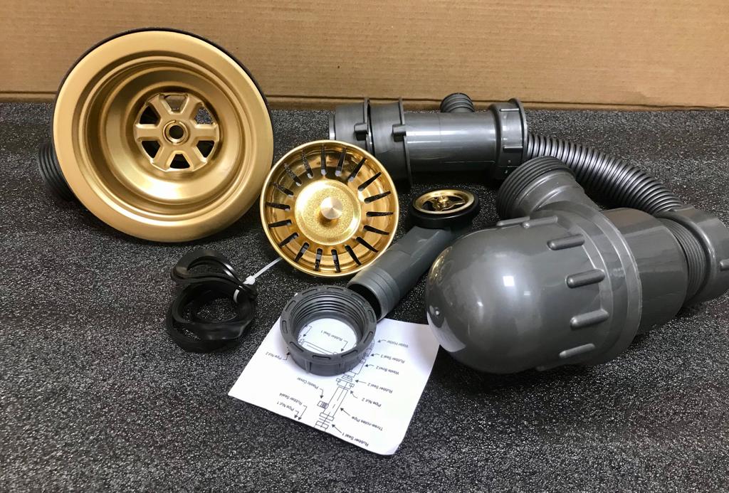 Выпуск круглый c переливом и сифоном ZorG INOX PVD W 1 BRONZE цвет бронза