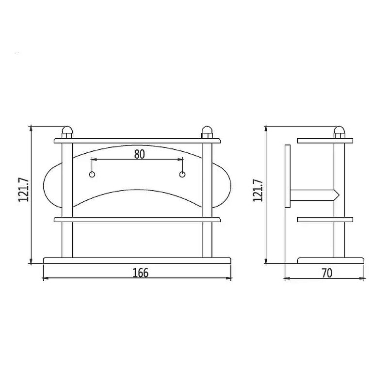 Держатели зубных счеток Haiba HB102, хром