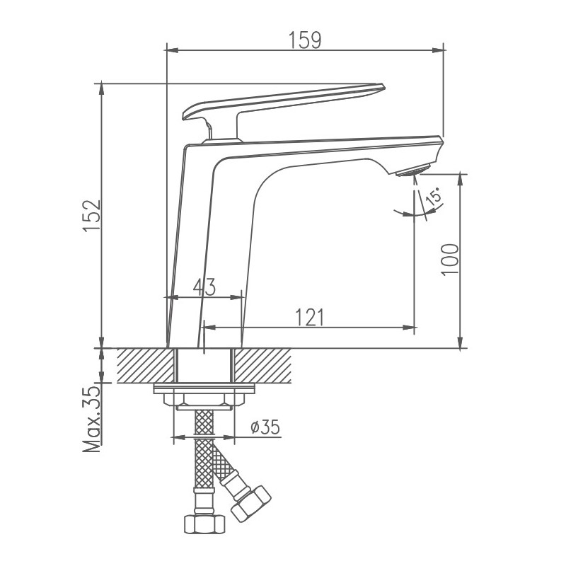 Смеситель для раковины Haiba HB10548-8, белый