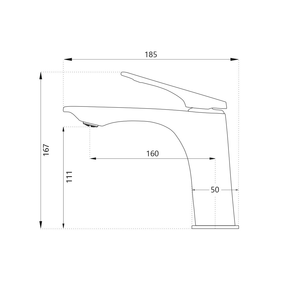 Смеситель для раковины Haiba HB10816-7, черный