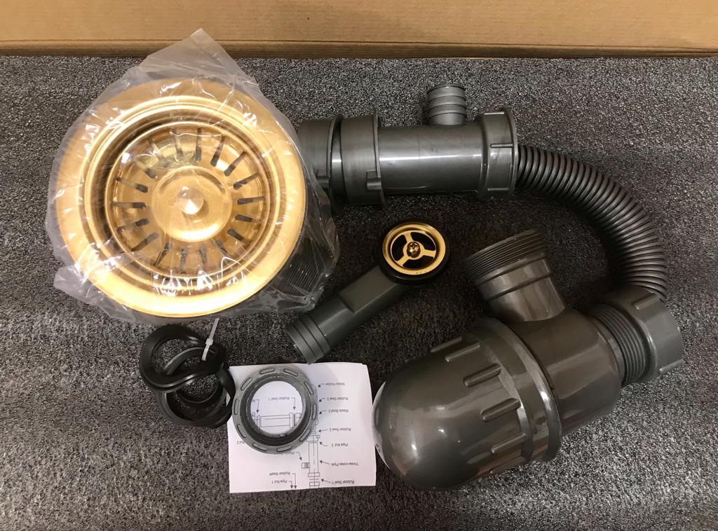 Выпуск круглый c переливом и сифоном ZorG INOX PVD W 1 BRONZE цвет бронза