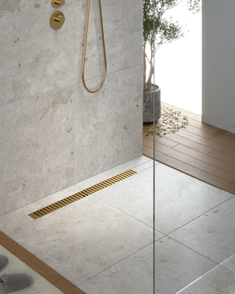 Душевой лоток TIMO Drain System DS230107/17, матовое золото