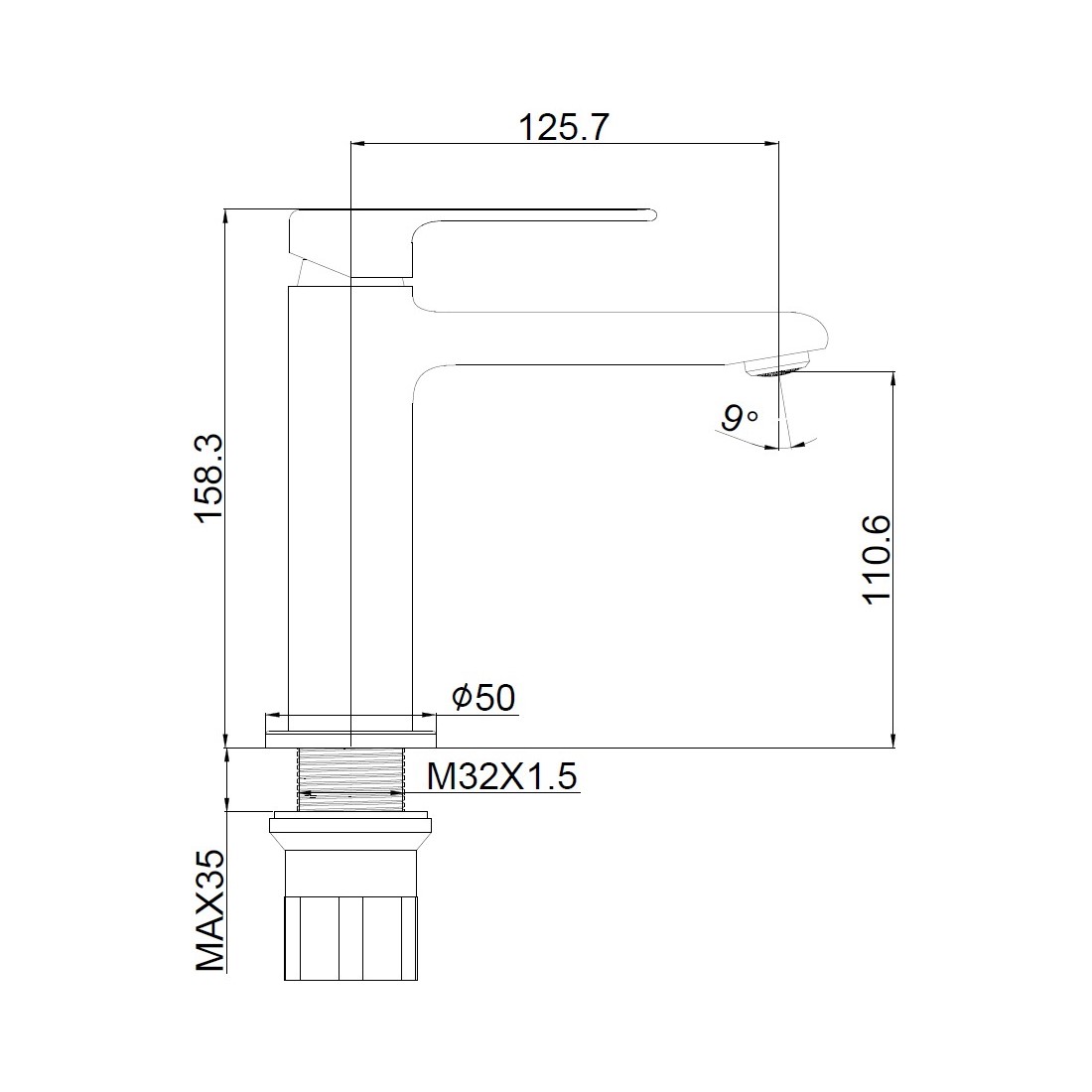Смеситель для раковины Maretti Aria AR32RF845, хром