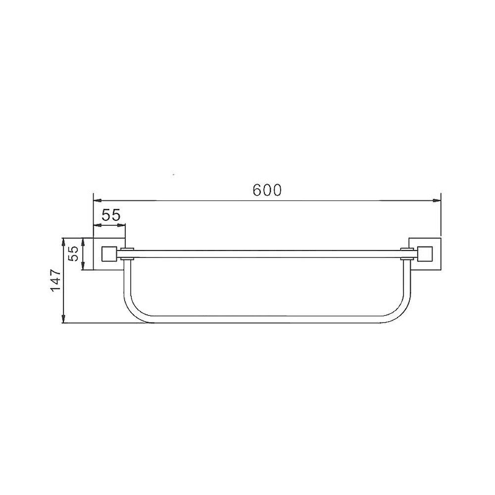 Полка для полотенец Haiba HB8924, черный