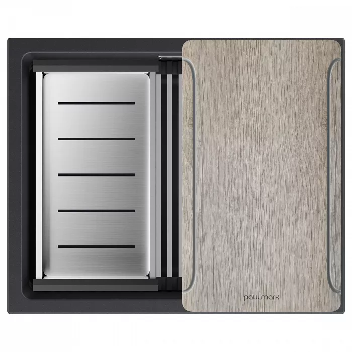 Мойка Paulmark LUMI-MULTI SINK 55 UNI, черный, 550х450мм, LU-MULTI 55-BLM