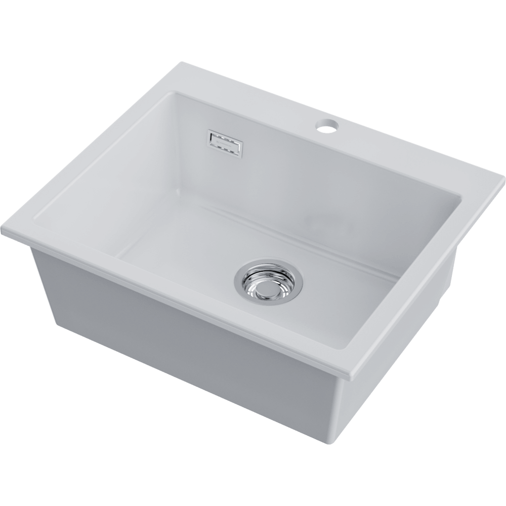 Мойка Omoikiri Omishima 60-WH Glossy Natceramic, белый глянцевый, арт. 4997466