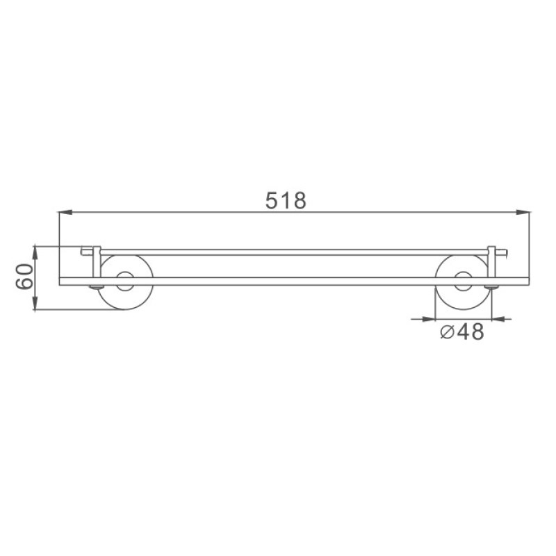 Полка стеклянная Haiba HB8707, черный