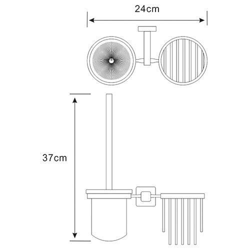 WasserKRAFT Lippe K-6535 Держатель освежителя и щетки для унитаза