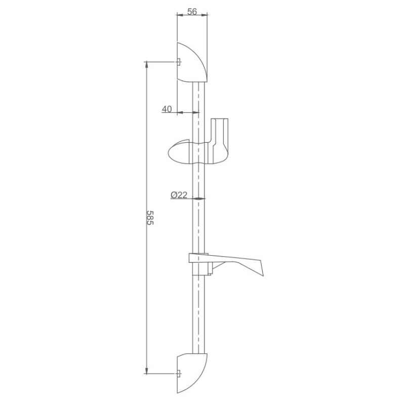 Душевая штанга Haiba HB8001, хром