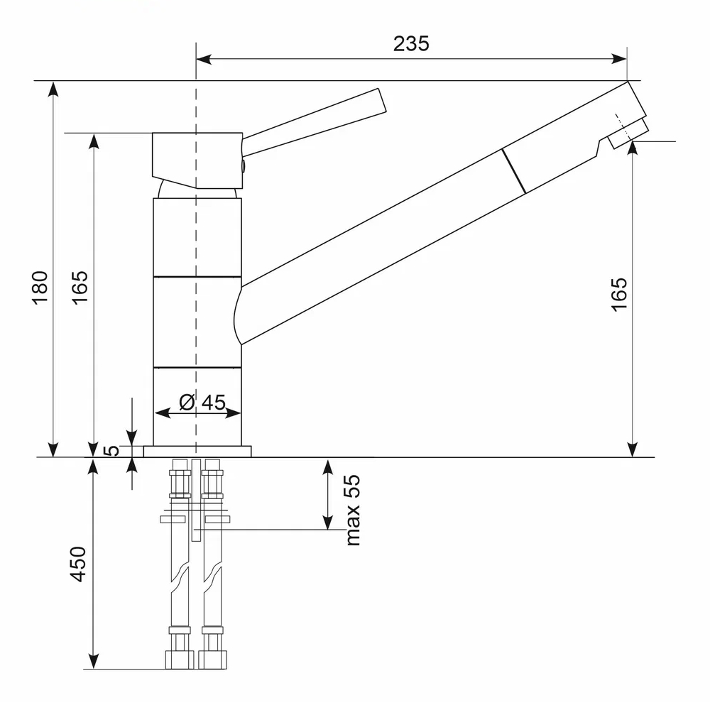 Cмеситель ULGRAN Quartz UQ-025-10, песок