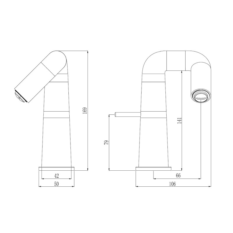 Смеситель для раковины Haiba HB10813-7, черный