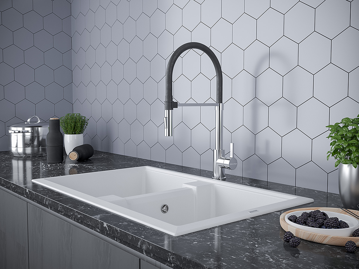 Смеситель для кухни Paulmark HALT, хром, Ha214021-CR