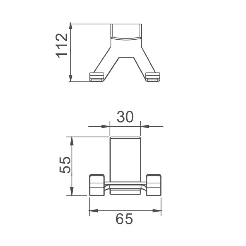 Крючок для ванной комнаты Haiba HB8805-2, хром