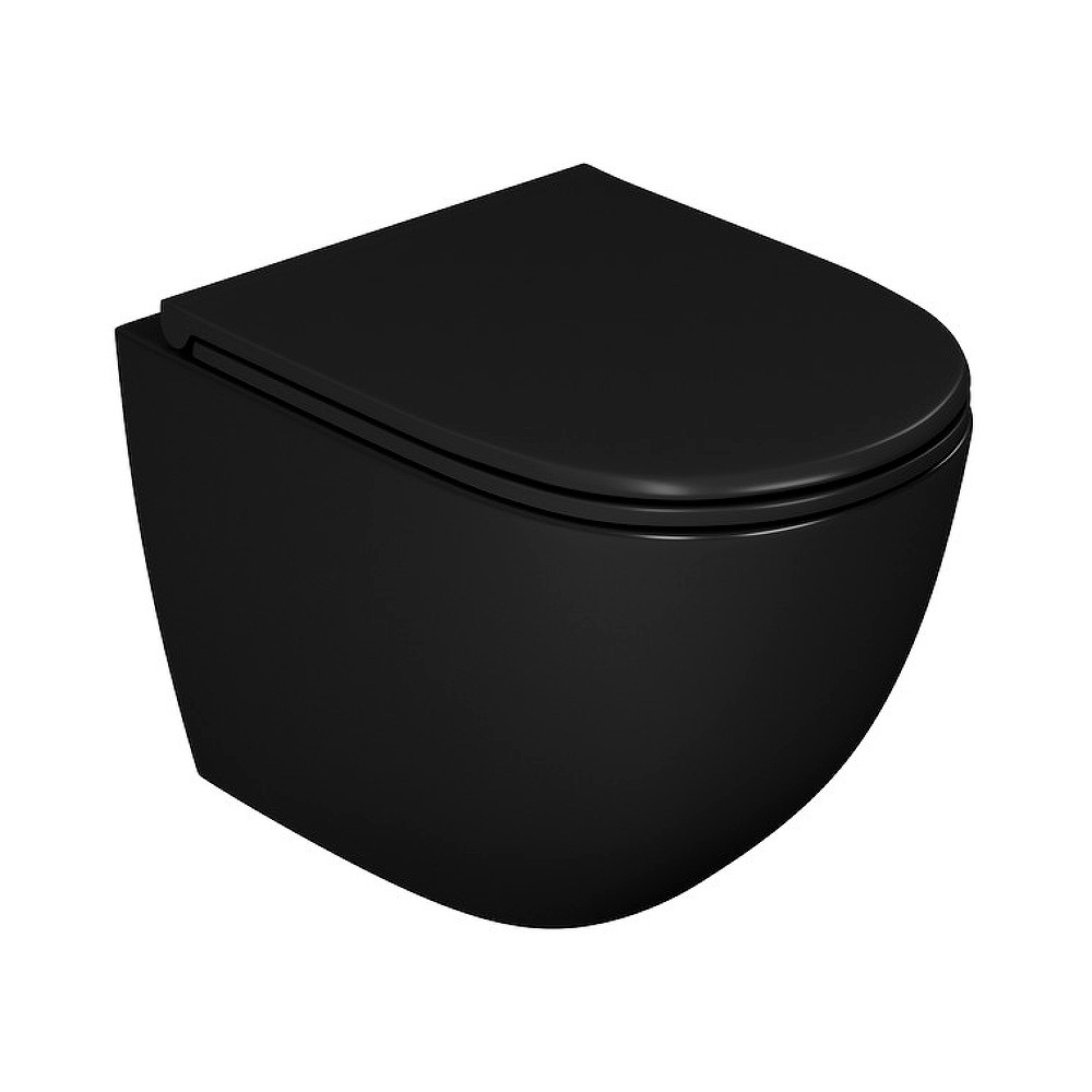 Комплект унитаза с инсталляцией и клавишей смыва D&K Matrix DS1392501, черный