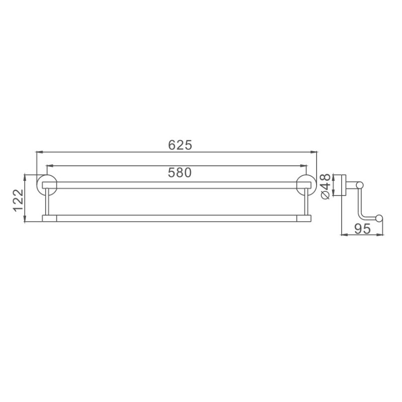 Полотенцедержатель Haiba HB8709, черный
