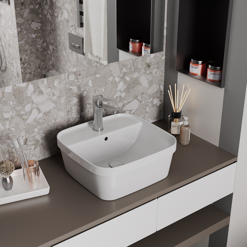 Раковина чаша D&K Quadro DT1510916, белый