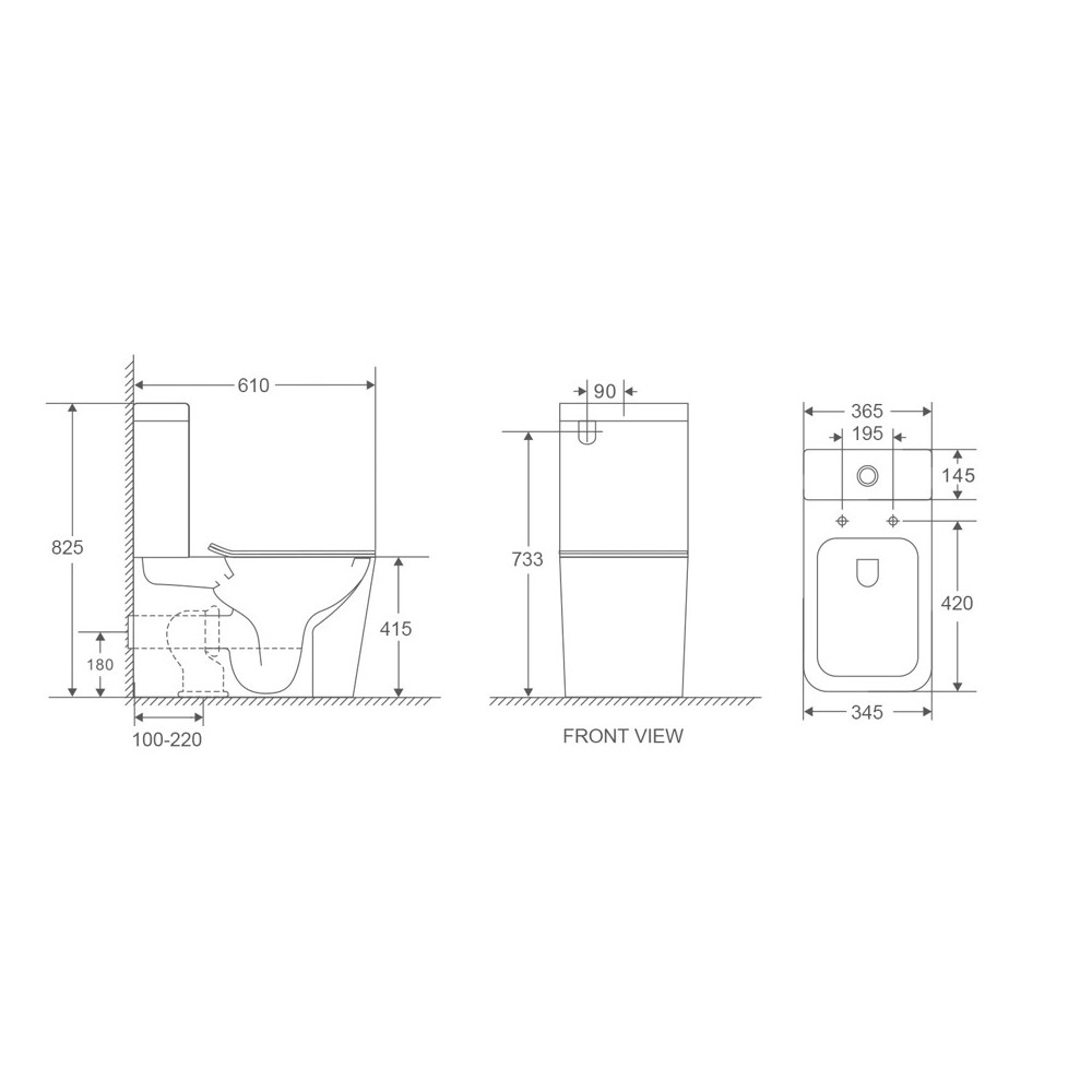 Унитаз напольный безободковый D&K Berlin DT1437016, белый