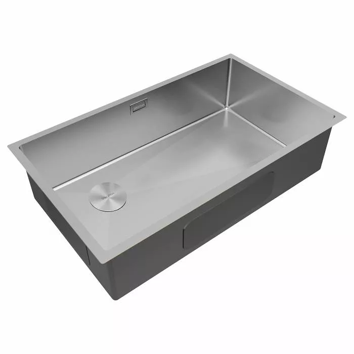 Мойка кухонная Paulmark NEXT-SKEW 74-L UNI, брашированная сталь, 740х440мм, PM887444-L-BS