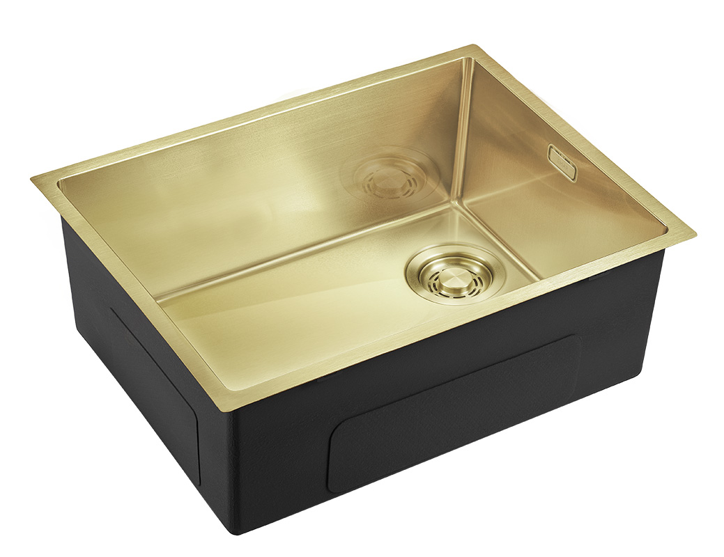 Мойка кухонная Emar EMB-540(UN) PVD Matt Gold, золото