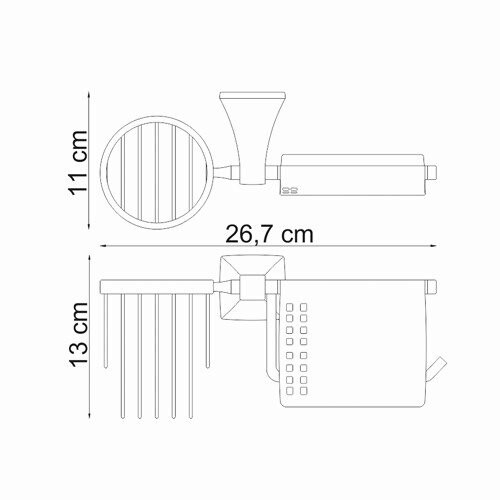 WasserKRAFT Wern K-2559 Держатель туалетной бумаги и освежителя