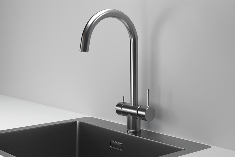 Смеситель для кухни Granula Kitchen Space 7104 сталь сатин, подключение к фильтру