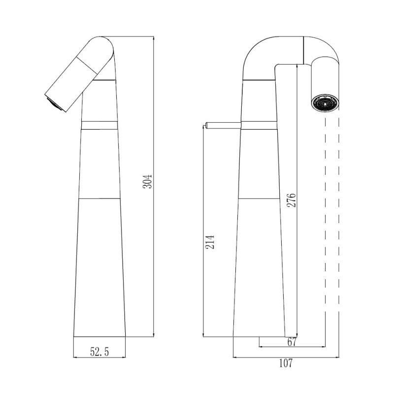 Смеситель для раковины Haiba HB11813-7, черный