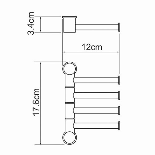 Держатель полотенец WasserKraft 1054PG