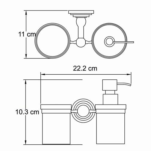 WasserKRAFT Isar K-7389 Держатель стакана и дозатора