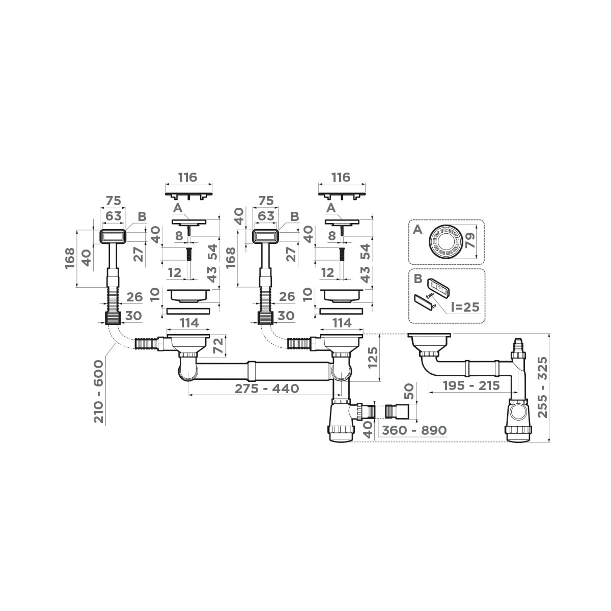 Арматура Omoikiri WK-2C-GB, арт. 4956759