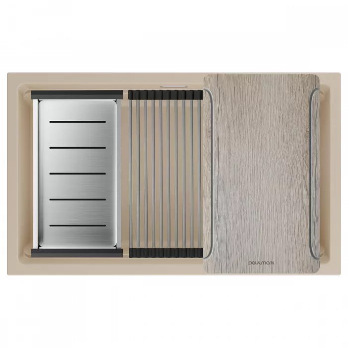 Мойка Paulmark LUMI-MULTI SINK 74 UNI, латте, 740х450мм, LU-MULTI 74-LA