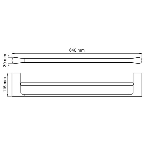 WasserKRAFT Glan K-5140 Держатель полотенец двойной