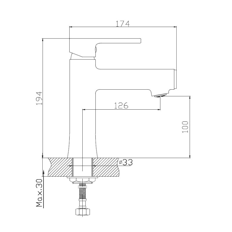 Смеситель для раковины Haiba HB10652-7, черный